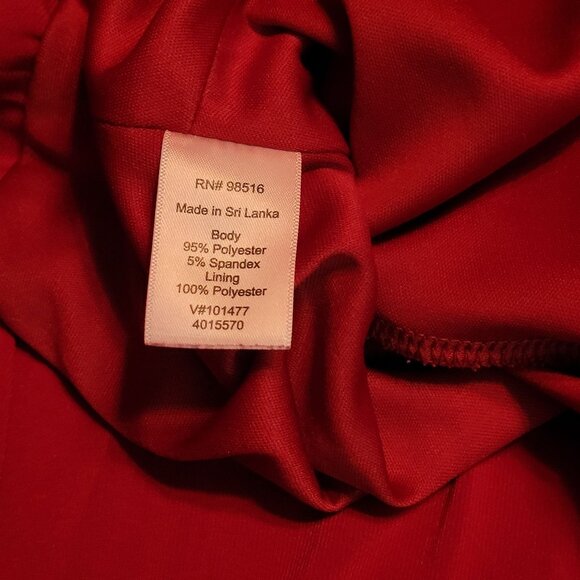 Coldwater Creek Accordion Pleated Maxi Dress Sz 18 Cherry Red Drop Waist Stretch - Picture 5 of 10